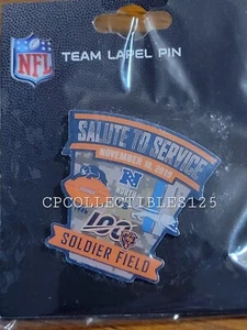 Detroit Lions VS Chicago Bears GAME DAY PIN 11/10/19 SALUTE TO SERVICE BEARS 100 - Picture 1 of 1
