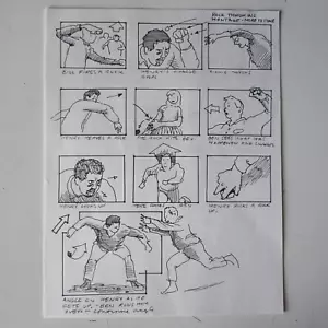 STEPHEN KING IT 1990 PENNYWISE CURRY ORIGINAL STORYBOARD PRODUCTION ART STAT #9 - Picture 1 of 5