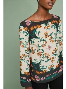 Maeve by Anthropologie Blouse Florence Floral Silk Size 4 - Picture 1 of 6