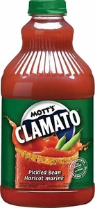 4 Bottles of Mott's Clamato Pickled Bean Tomato Cocktail Juice 1.89L - Picture 1 of 1