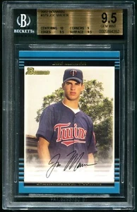 Joe Mauer 2002 Bowman #379 RC Rookie BGS 9.5! Twins HoF MVP LOW POP! - Picture 1 of 2