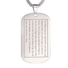 HotCross Dog Tags Necklace Bible Verse Cross Tag Pendant Military TagJewelryGift