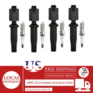 UF621 4pcs Ignition Coil and Spark Plug For 2014-2021 Ford Transit Connect 2.5L - Picture 1 of 6