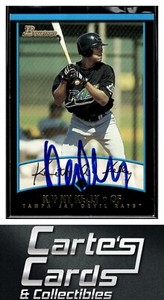 Kenny Kelly 2001 Bowman #365  Tampa Bay Devil Rays TTM/IP Signed Autographed