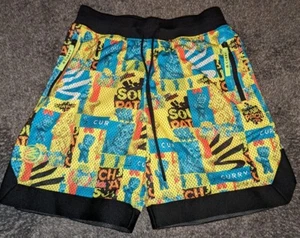 UNDER ARMOUR Curry Shorts Sour Patch Kids Black Blue Green White Size Men SMALL - Picture 1 of 10