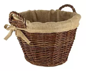 Kaminkorb Holzkorb Kaminholzkorb aus Weide mit Jute Ø 45 cm (Art. 90345-45) - Bild 1 von 1