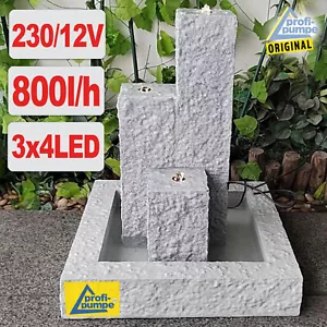 GARTENBRUNNEN SPRING BRUNNEN KASKADENBRUNNEN ZIER SET WASSER GARTEN MIT LED DEKO - Bild 1 von 4