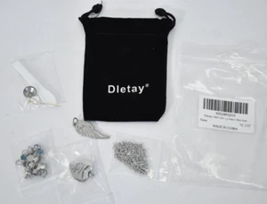 Dletay Heart Urn Necklace For Ashes w 12 Simulated Birthstones Cremation Jewelry - Picture 1 of 6