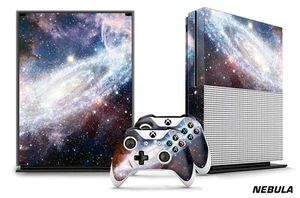 Designer Skin für Xbox One S 1S Gaming Konsole + 2 Controller Aufkleber Nebula - Bild 1 von 1