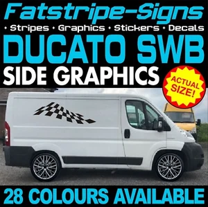 passend für Fiat Ducato L1 SWB GRAFIK AUFKLEBER STREIFEN AUFKLEBER VAN CAMPER WOHNMOBIL - Bild 1 von 2