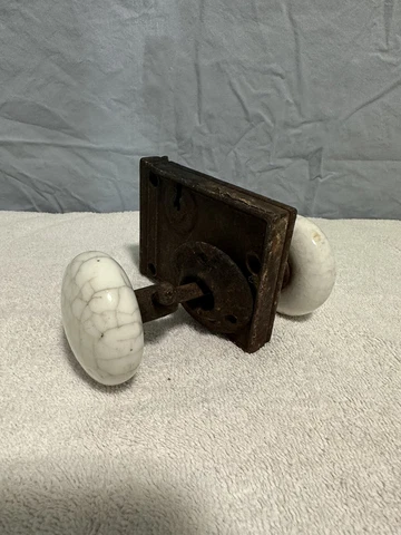 Antique Porcelain Knob Door Lock Cover
