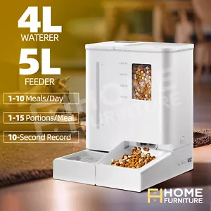 PetScene Cat Feeder Waterer Set Automatic Smart Pet Dog Food Water Dispenser - Picture 1 of 11