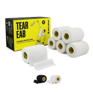 6 ROLLS - SPORTTAPE Tear EAB - 3 Sizes - Rugby Lifting, Finger & Wrist Tape - Picture 1 of 56