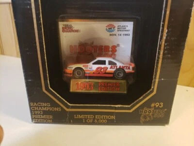 Racing Champions #93 1993 Hooters 500 At Atlanta Nov, 14 Diecast With Stand New - Image 1 of 4
