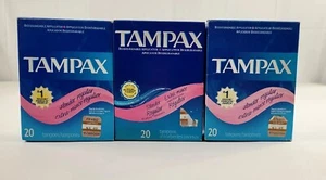 3 Cajas, Tampones Tampax De Colección Delgados Absorción Regular 20ct Película de Utilería - Imagen 1 de 9