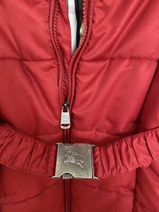 Burberry Girl’s Coat~Red~Size 8 Yr.~ Authentic! No Hood - Picture 1 of 7