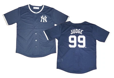 Camiseta deportiva de béisbol para niños/jóvenes Aaron Judge #99 New York Yankees MLB Navy Foto 1 de 4