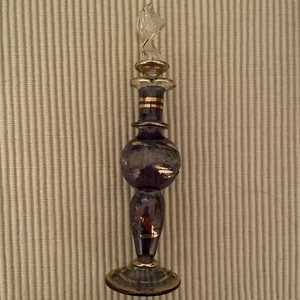 Vintage Ägyptischer Blau Glas Parfüm Flakon - Bild 1 von 2