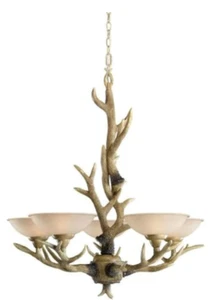 Kichler 2433BH Lodge/Country/Rustic/Garden 5 Light Fixture - Buckhorn NEW - Picture 1 of 2