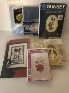 Assorted Cross Stitch Kits & Fabric~ Mother's Day Card Kit #6016~ Bear~ Pattern - Picture 1 of 6