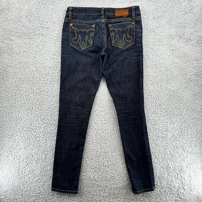 Pantalones de mezclilla elásticos lavados oscuros MEK DNM para mujer talla 27 azul Avalon Cigarette Foto 1 de 4