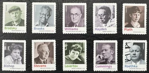2012 Scott #4654-63 - Forever - 20TH CENTURY POETS - Set of 10 Singles - MNH - Picture 1 of 1