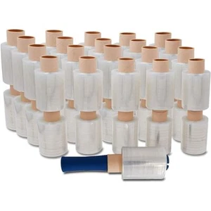 40 Rollen Stretchfolie transparent 1x Abroller 23my 100mm×150m Handstretchfolie - Bild 1 von 1