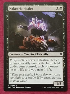 Magic The Gathering BATTLE FOR ZENDIKAR KALASTRIA HEALER black card MTG - Picture 1 of 2