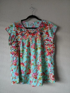 Savanna Jane blusa donna grande acqua boho ricamata tunica floreale T12944-4 - Foto 1 di 11