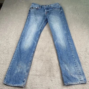 Abercrombie and Fitch Jeans Herren 29x32 blau Classic Straight Fit Button Fly Denim - Bild 1 von 19
