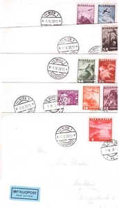 Austria Lot Of 5 LuPo Letters MiNr 598 - 612 With Stamp Vienna 5.4.1938 - Picture 1 of 1