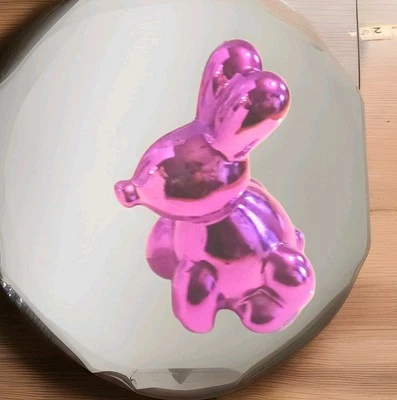 SpotsSobe Brillante Globo Perro Escultura Moderno Conejo Conejo Estatua Brillante Decoración Foto 1 de 4