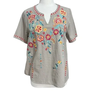 Top túnica floral bordada Savannah Jane talla pequeña - Imagen 1 de 8