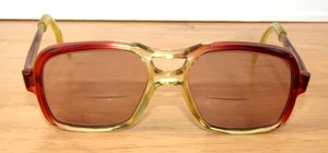 VTG 1970's American Optical USA Eyeglasses Frames Only Red Yellow 50-20-125mm - Picture 1 of 19