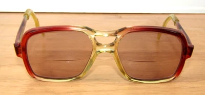 VTG 1970's American Optical USA Eyeglasses Frames Only Red Yellow 50-20-125mm - Image 1 of 4