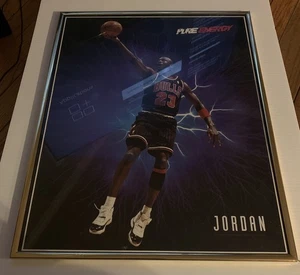Vintage Michael Jordan 1996 Pure Energy 20"x16" Poster Excellent Framed - Picture 1 of 2