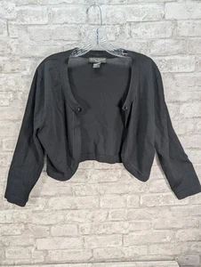 Jessica Howard Evenings Women's Large Cropped Cardigan Black Wedding Formal - Picture 1 of 10