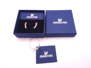 Genuine Swarovski Harley Stud Earrings. Pink Tones - Picture 1 of 11