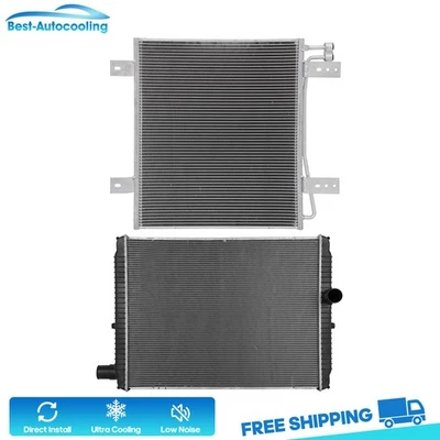 Aluminum Radiator And A/C Condenser For 2003 International Harvester 9900i SFA Foto 1 de 4