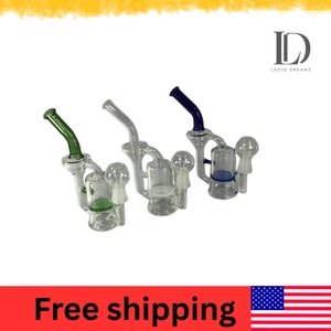 7′′ Mini Recycler Glasstück mit Waben Design - robustes HSH Modell - Bild 1 von 3
