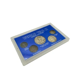 Collezione monete seconda guerra mondiale anni '40 penny nichel dime mezzo dollaro quarto - Foto 1 di 4