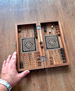 Small 12"/30cm Vintage Backgammon Set | 1970s - Picture 1 of 10