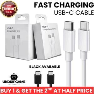 Fast Charge USB-C to USB-C Cable 1M / 2M | 60W for Samsung iPad Android - Photo 1 sur 21