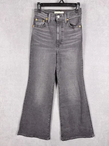 Levis Ribcage Bell Black Jeans Womens Size 26 High Rise Wide Leg Flare Stretch - Picture 1 of 8