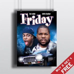 Friday 1995 MOVIE POSTER Ice Cube Chris Tucker Film A3 A4 Art Print Wall Decor - Picture 1 of 2