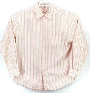Geoffrey Beene Mens Button Up LS Collared Shirt Size Large Multicolor Striped - Picture 1 of 4