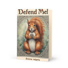 "Defend Me" Greeting card Red Squirrel Sciurus Vulgaris UK Invasive Species