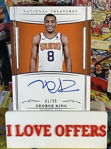 68/99 2018 GEORGE KING AUTOGRAPH NATIONAL TREASURES SIGNATURE RARE SUNS C STORE - Picture 1 of 5