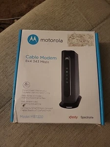 Motorola 8x4 DOCSIS 3.0 Cable Modem MB7220 w/ Power Cord Used Only Once - Picture 1 of 6