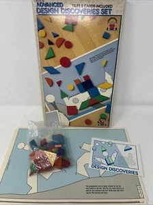 1984 Discovery Toys Advanced Design Discoveries Set Tiles & Cards Complete EXC - Picture 1 of 1